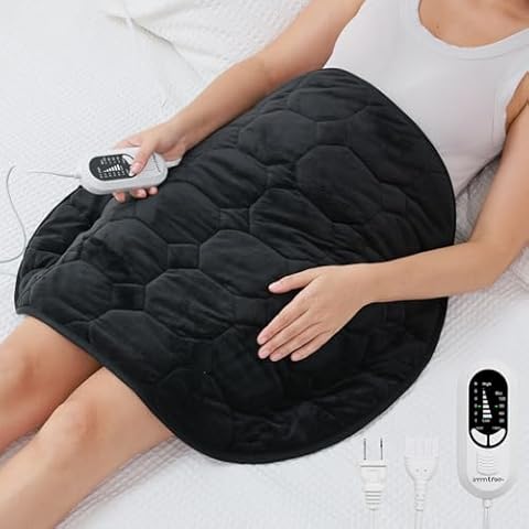 Immtree Weighted Heating Pad 5lbs for Deeper Pain Relief,Extra Large(29x24) Weighted Heating Blanket with Fast Heat Technology,Weighted Lap Heated Blanket,Weighted Heated Pad for Back and Shoulder Cover