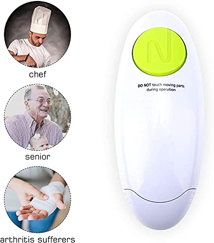 Chulovs - Elektrische glazen opener - robuust en robuust keukengadget voor verzegelde potten - automatische handenvrije glazen opener met minder moeite om te openen (wit) - Image 5
