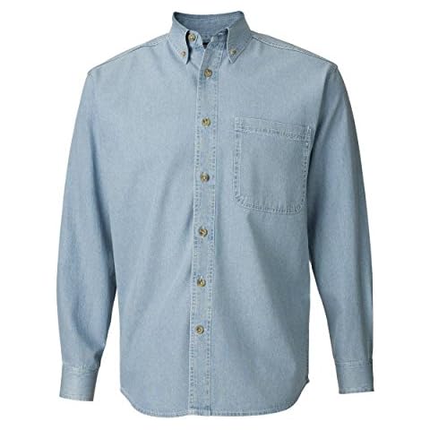 Sierra Pacific Men's Long Sleeve Denim - LIGHT DENIM - L Cover