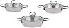 Silver 6 Piece Stainless Steel Field Set 16-18-20 CM