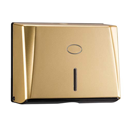 Hasayo Distributore Carta Asciugamani Parete Tessuto A Mano Supporto del Tovagliolo di Dispenser Chiave for Albergo delle Famiglie (d'oro) (Color : Gold)