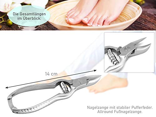 Nageltang voetverzorgingsinstrumenten set 7-delig nageltangen voor sterke nagels huidtang hoeklifter hoekvijl voor manicure en pedicure als set aanbieding - Image 5