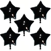 Palloncini A Stella In Lamina 45 Cm – Nero – Per Decorazioni Feste Con Elio O Aria - 3