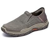 Skechers Mens Respected - Holmgren Slip-in Loafer, Taupe, 12 Wide US