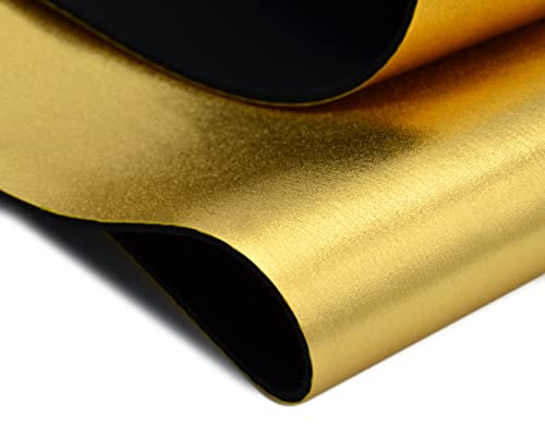 2mm Gold Metallic Neoprene Fabric, Scuba Wetsuit Material, Fabric for Sewing, Thin Foam Rubber Sheets (Gold, 2' x 4')