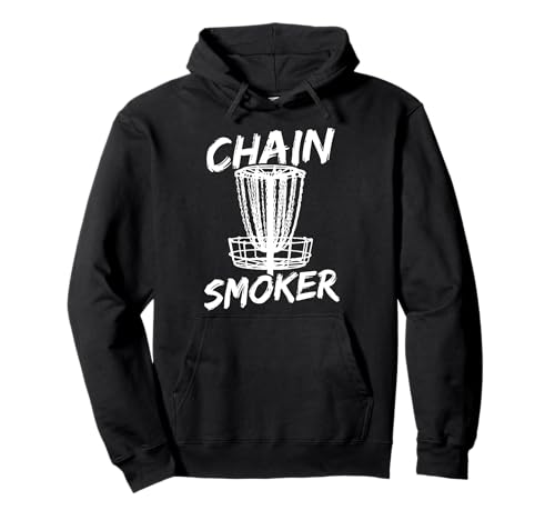 Funny Disc Golf Player Design Chain Smoker Pullover Hoodie