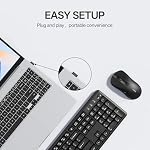 RAPOO X2100 Clavier sans fil silencieux et Combo de souris, 2,4GHz sans fil USB Récepteur, 12 Clés multimédias, Spill-Proof, Clavier complet, Compatible avec PC, Ordinateur portable, longue durée de vie de la batterie, noir