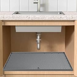 Protector Mueble Fregadero Alfombrilla para Debajo del Fregadero. Bandeja de Silicona 55X88cm. Protector Bajo Fregadero. Protector Mueble Fregadero. Organizador Bajo Fregadero