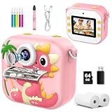 Kids Camera Instant Print, 64GB 1080P Dual-Lens Selfie Insta...