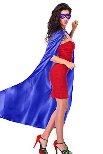 Superhero Capes for Adults and Masks, 5 Pack Super Hero Capes Costume for Women Men Party Dress Up (4 Pack) - Image 7