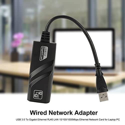 Adaptador de rede com fio USB 3.0 para Gigabit Ethernet RJ45 LAN 10/100/1000 Mbps Placa de rede Ethe