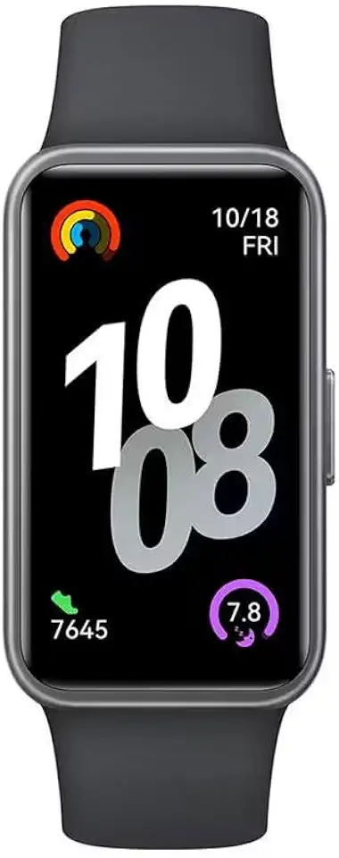Huawei Band 10, Unisex Fitness Tracker, 1.47" AMOLED, 14-Day Long Battery, iOS Android Compatible, 5ATM Water Resistance, Health Analysis (Stress & Sleep), Lightweight 14g, Office/Surf, Black