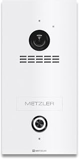 Metzler® Video Türsprechanlage mit HD-Kamera und App-Steuerung in Verkehrsweiß IP65 vandalismussicher Touchscreen Innenstation 2-Draht System für 1-Familienhaus 10 Jahre Ersatzteilverfügbarkeit Kian