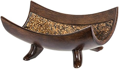 Creative Scents Schonwerk Walnut Color Decorative Bowl Centerpiece