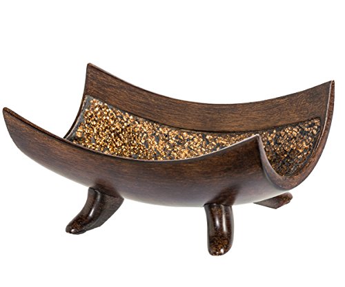 Schonwerk Decorative Bowl For Home Decor - Centerpiece For Dining Room Table - Coffee Table Decor For Living Room - 10" Resin Bowl - Fireplace House Decor Decorations Or Key Bowl For Entryway #TOP6