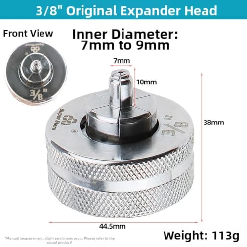CYRENT Extenseur de tube hydraulique pneumatique pour tuyaux en cuivre avec têtes de mandrin à changement rapide pour plomberie HVAC réfrigération (9,5 mm) – vue 2