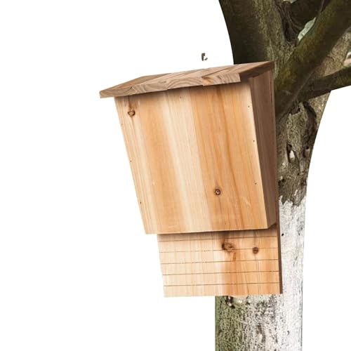 Fledermauskasten | Wetterfeste Holz-Fledermausbehausung Zur Insektenbekämpfung - Garten Außen Baum-Fledermauskasten,Zur Nistbeobachtung Im Garten Hinterhof Baum Winter Sommer