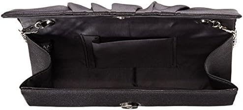 Damara Womens Satin Pleated Clutch Bag Wedding Bridal Prom Evening Handbag