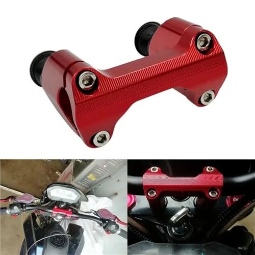 Base de manillar motocicleta 28 mm con abrazaderas montaje para varilla grifo aluminio 2