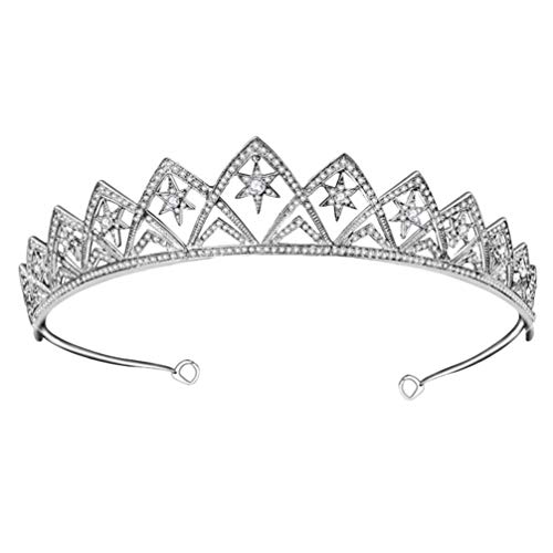Tiara de boda de cristal y perlas ideal para peinados de quinceañera y novias