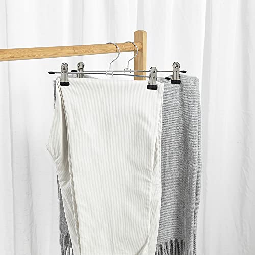 20 Cabides Cromado com Presilhas - Calças e Saia