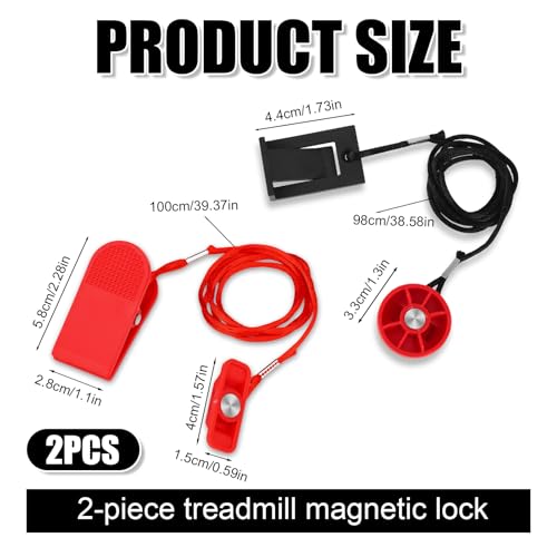 NQEUEPN 2pcs Universal Treadmill Magnet Safety Key by NQEUEPN - Used condition - Image 2