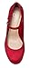 Mary Jane High Heel - Cute Round Toe Block Heel - Classic Comfortable Easy Dress Shoe - Skippy by J Adams, Lips Suede, 6 B(M) US