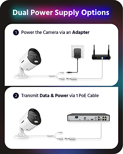 Annke Nc400 4Mp Outdoor Poe Camera With 100 Ft Color Night Vision, Qhd Security Surveillance Bullet Camera, Metal Housing & Ip67 Weatherproof, Work Poe Cctv System And Third Party Nvr #TOP5