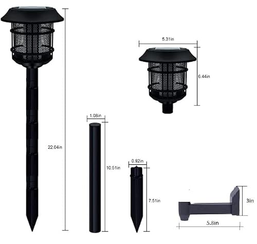 Trendseepro Solar Flame Light Outdoor/Indoor (4 Pack)-36 Led, 23" Medium Size Safe Decor Landscape Pathway, Multi-Use 4-In-1: Window-Table-Wall-Fence Post-Yard-Deck-Auto On/Off-Dawn To Dusk #TOP4