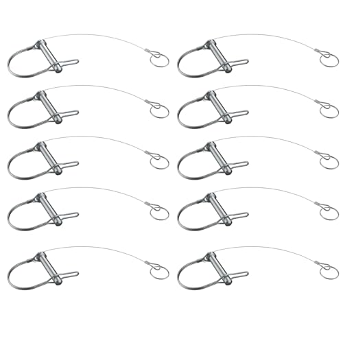 Trailer Coupler Pins with Tethers, 5/16 x 1-3/4 in, 10-Pack