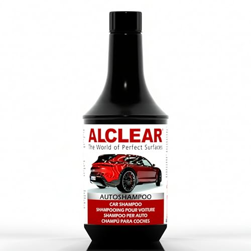 ALCLEAR 721AS shampoo auto concentrato 1000 ml pH neutro – pulizia delicata su vernice, vetri, cromo, plastica, rimuove sporco ostinato senza residui – schiuma ricca, biodegradabile – Made in Germany