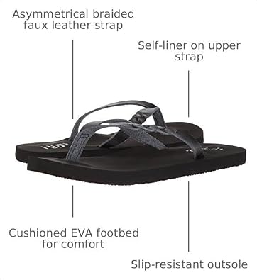 Flojos Serenity Women's Sandal, Thong W/Outside Strap Woven