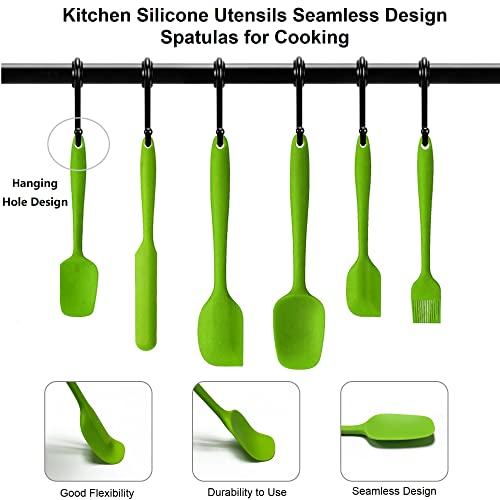 Silicone Spatulas Set Of 6 Heat Resistant For Non Stick Cookware-Rubber Spatula Silicone For Baking Cookie Decorating Supplies Cake Turntable Or Scraper-Kitchen Gadgets Fish Spatula #TOP3