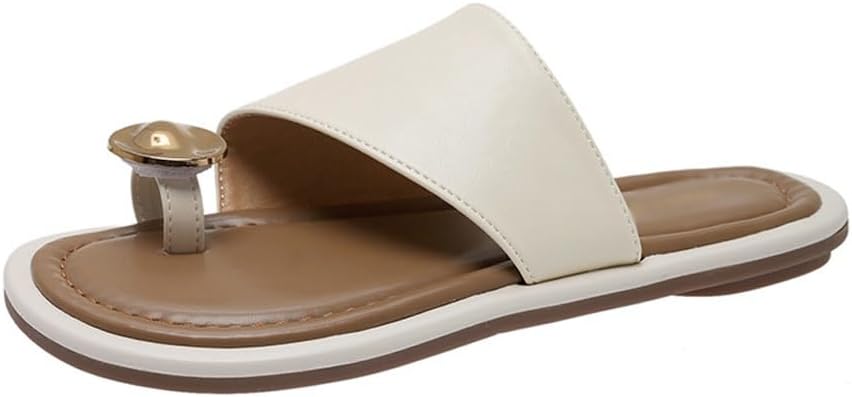 [わしのおとも] ASXDCP ビーチサンダルとして履くフラット底サンダルの女性用つま先フィットサンダル