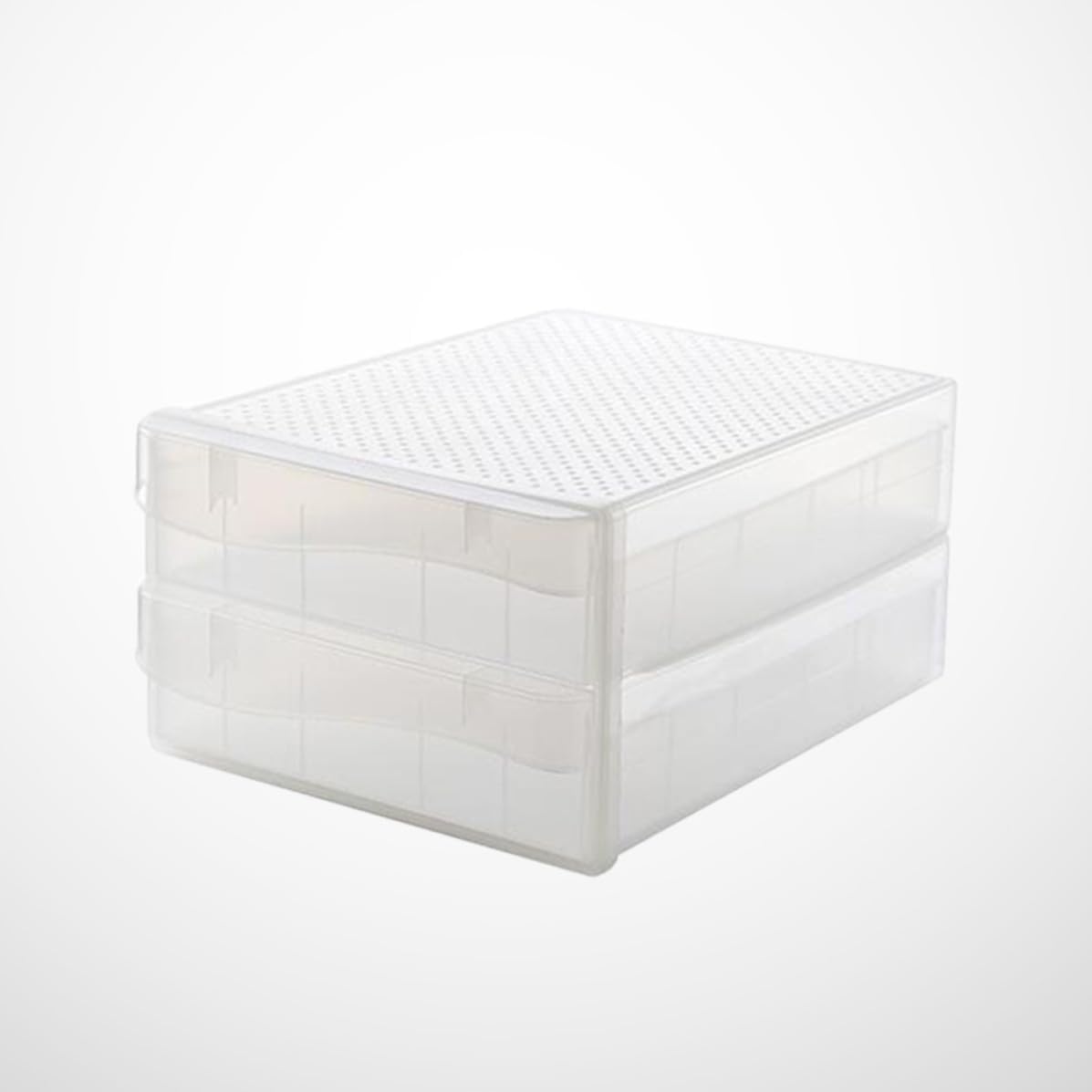 Egg Storage Box Refrigerator Organizer 60 PP Grid Double Layer