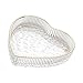 Milageto Plateau à Bijoux en Verre Moderne, Plateau de présentation sous Forme de cœur, Cadeau d'anniversaire, Plateau à thé, Plateau d'aromathérapie, Bol à, L 18.5x18.5x3.5cm