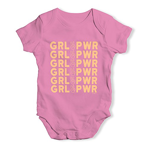 TWISTED ENVY Baby Boy Clothes GRL PWR Girl Power Baby Unisex Baby Grow Bodysuit 0-3 Months Pink