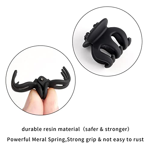 Frdtluthw Four Styles Small Hair Claw Clips, Black Mini Flower Hair Clips For Women Girls(Pack Of 20) #TOP6