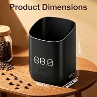 WDKXCN Kaffeewaage, Espresso Waage mit LED Display, Wiederaufladbare Coffee Scale mit Einer Genauigkeit von 0,1 G, Espressowaage mit Led-Display, Digitale Kaffeewage für Espresso Und Pour-Over – Ansicht 2