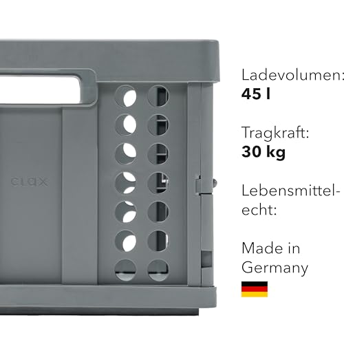 CLAX® Handwagen | inklusive Faltbox | pink + zusätzlicher Klappbox als Bundle