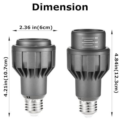 HengBo LED PAR20 Spotlight Bulb, E26, 15-60° Adjustable Beam Angle, 11W 4000K Neutral White for Accent Lighting in Home, Kitchen, Restaurant, Silver Aluminum Housing — view 3