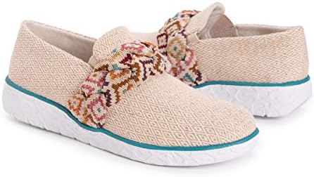 MUK LUKS Women's Boardwalk Stroll Sneaker-Taupe Loafer, 8 | Image 6