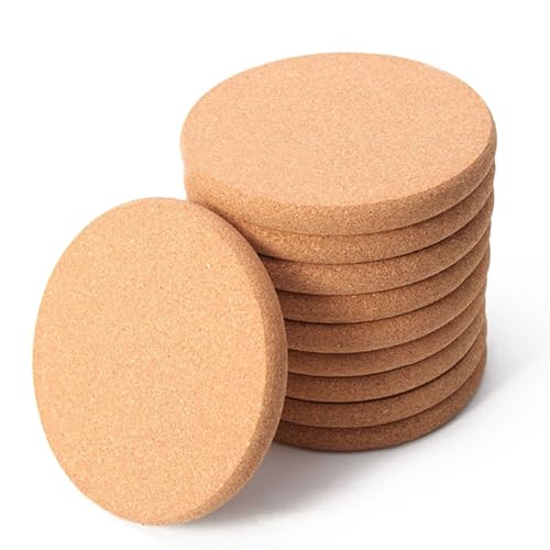 10 Pcs Cork Coaster Cork Coasters for Drinks Extra Thick Cork Coaster Set