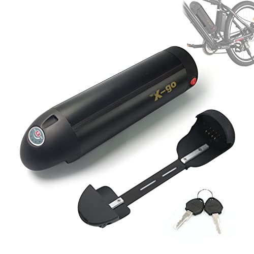 X-go 36V 10AH Batería Ebike con Cargador, Puerto Conexión de 4 Pines y Cerradura de Seguridad, Batería de Bicicleta Eléctrica para Motores 200-350W Cover