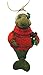 Manatee Christmas Ornament with Santa Hat and Hinged Tail