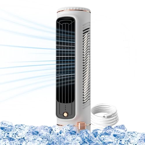 Mini 3- Gang- Mini- Ventilator für Schlafzimmer, persönlicher Ventilator mit automatischem beweglichem Kopf, USB-9