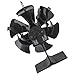 Imagen de Ventilador de estufa de leña 6 cuchillas circulador de calor termoeléctrico accionado funcionamiento silencioso bajo 25dB 180 200 CFM volumen de aire