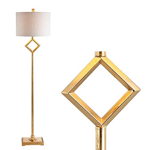 Jonathan Y Jyl3064A Juno 62.5" Metal Led Floor Lamp, Contemporary, Modern, Transitional, Office, Living Room, Family Room, Dining Room, Bedroom, Hallway, Foyer, Gold Leaf #TOP27