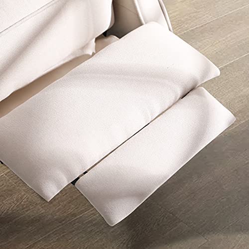 Kimohome Modern Fabric Linen Recliner Chair For Living Room And Bedroom, Comfy Reclining Single Sofa Chair With Control Massage And Heating(Beige) #TOP7