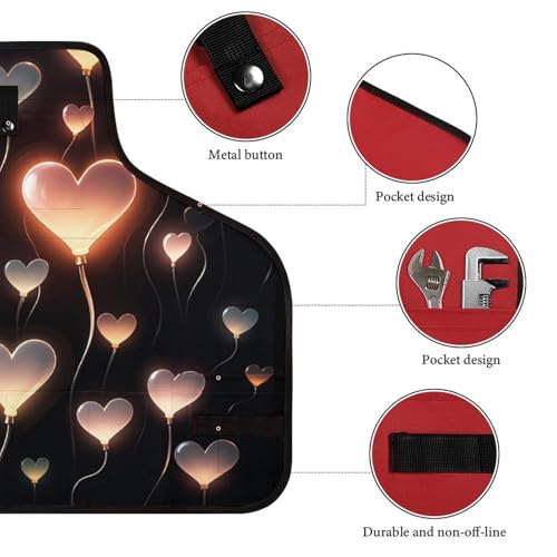Delantal de trabajo ajustable unisex con múltiples bolsillos miniatura 3